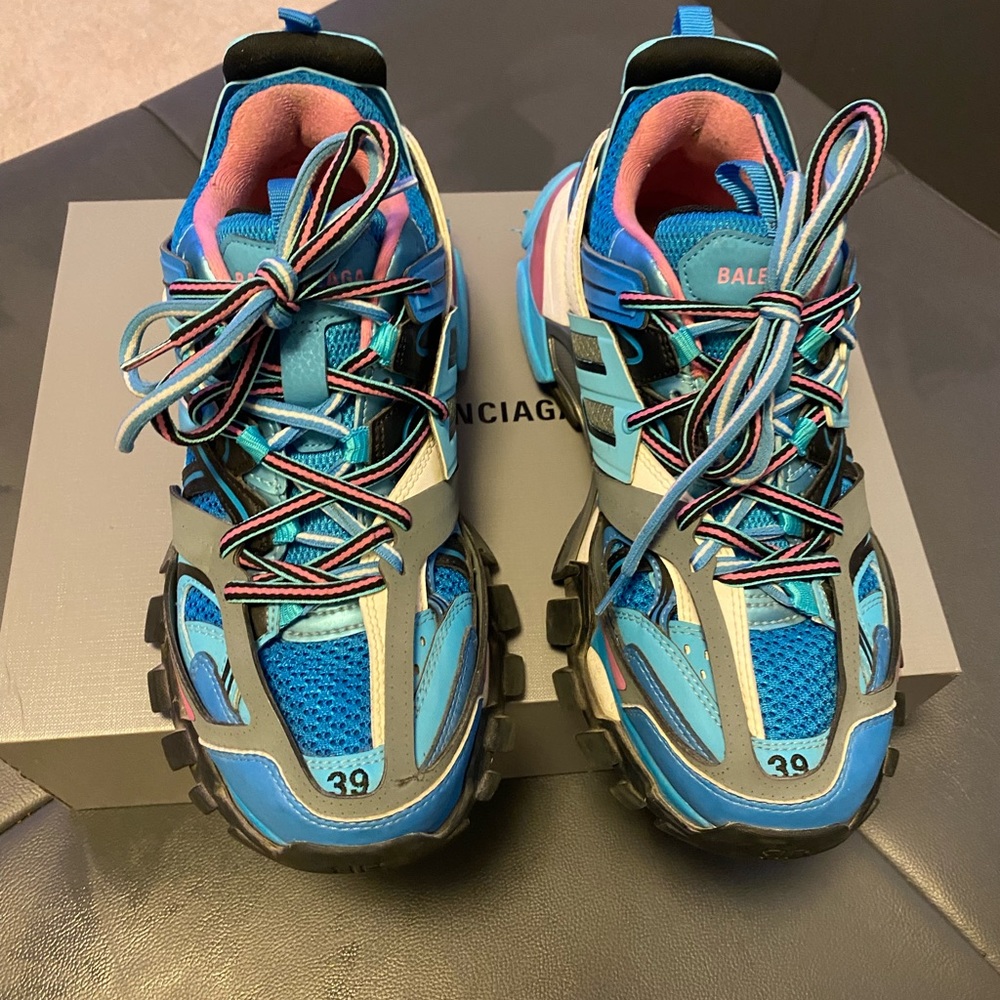 Balenciaga Track Sneakers Pink and Blue -SOLD